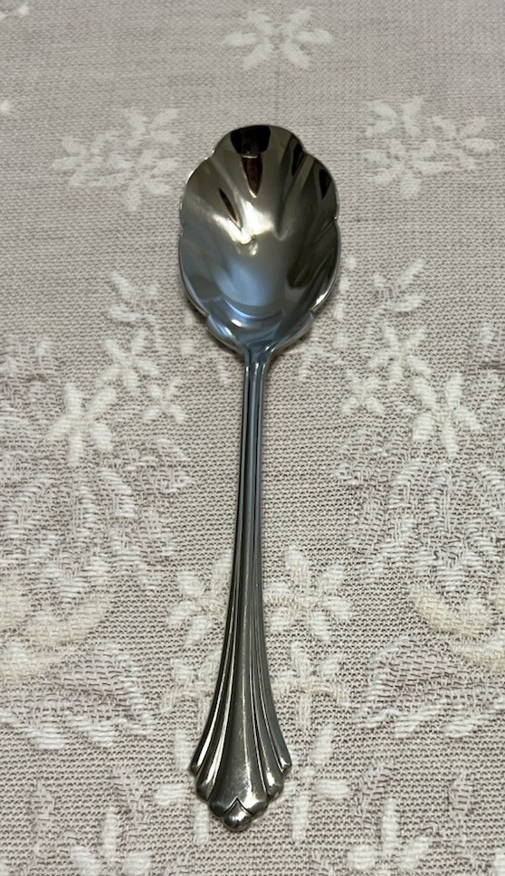 Oneida Bancroft Serving Set: Meat Fork, Serving Spoon and Sugar Spoon
