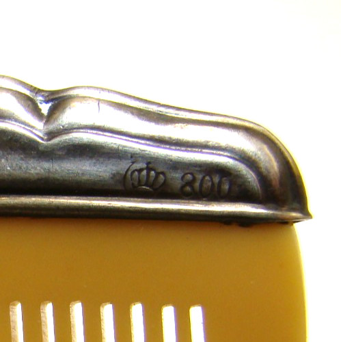 Vintage German 800 Silver Comb