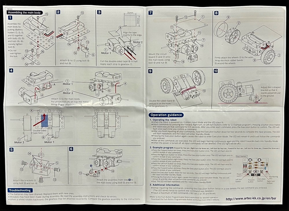 ARTEC - PUSH-BUTTON PROGRAMMABLE ROBOT (No PC Required) Easy to Program!