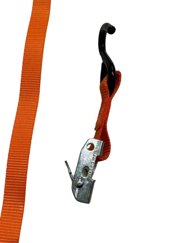 1"X6' Orange Cam Buckle Strap w/ S-Hooks (4 pack)