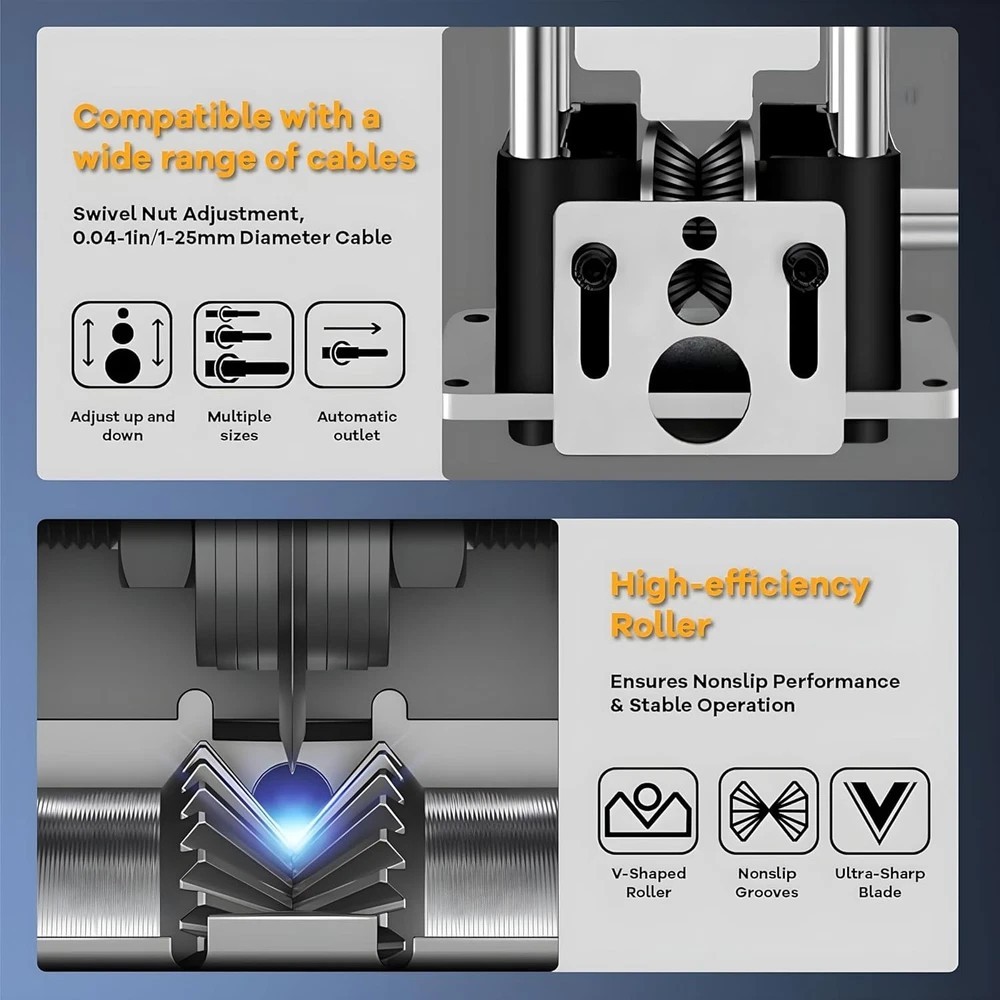 Wire Stripper Machine Drill Powered Hand Crank Wire Stripper Tool Wire Stripping