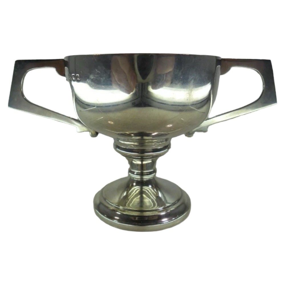 Miniature Solid Silver 2 Handled Trophy Cup, London 1936