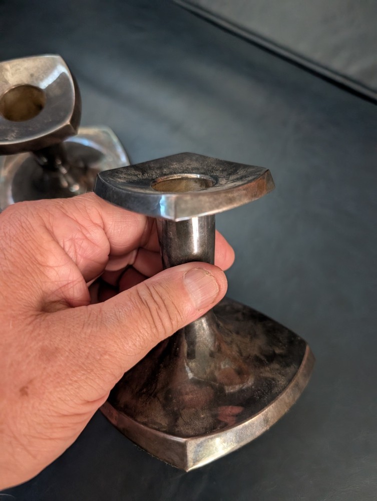 David Andersen Norway 830 Silver Candlesticks