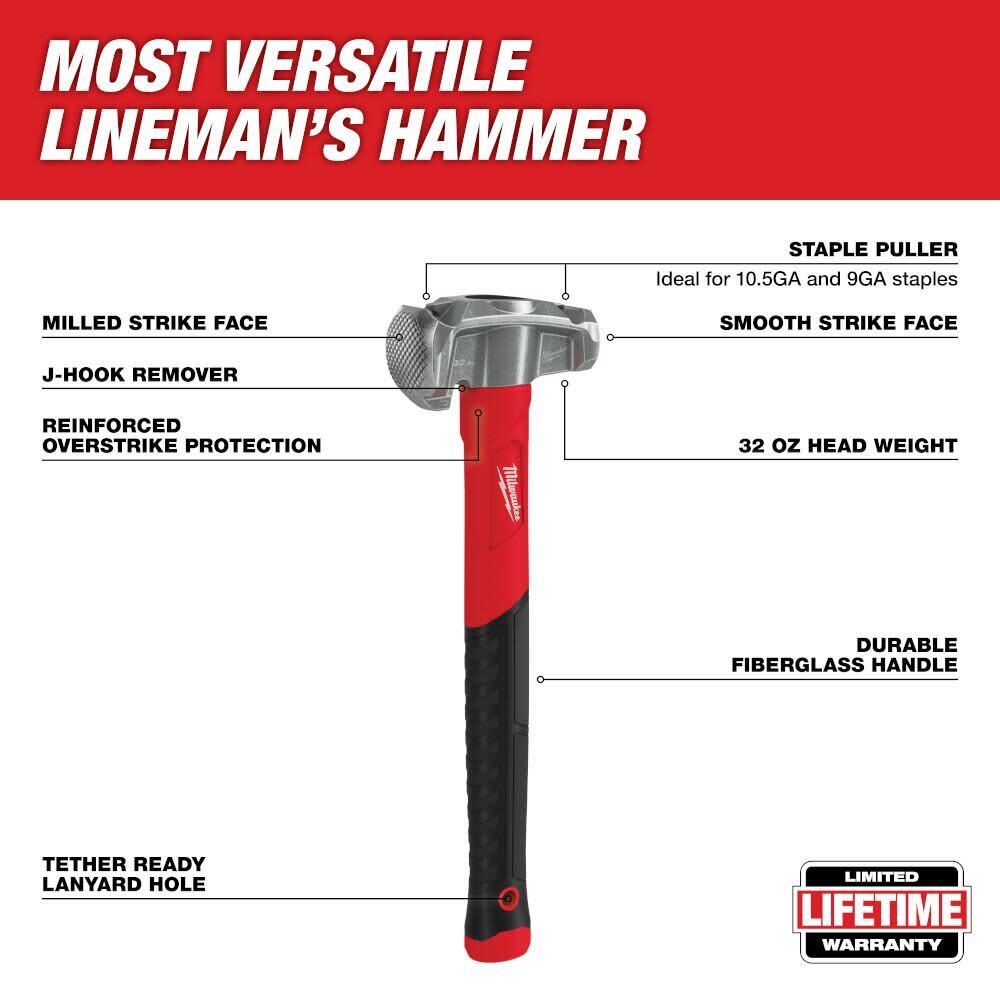 Milwaukee Lineman Hammer 4 In 1