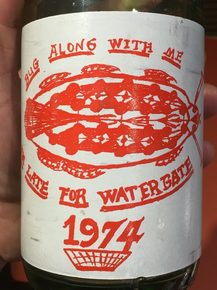 RARE 32 oz.1974 Dr Pepper Watergate "bug" Bottle 3rd shift