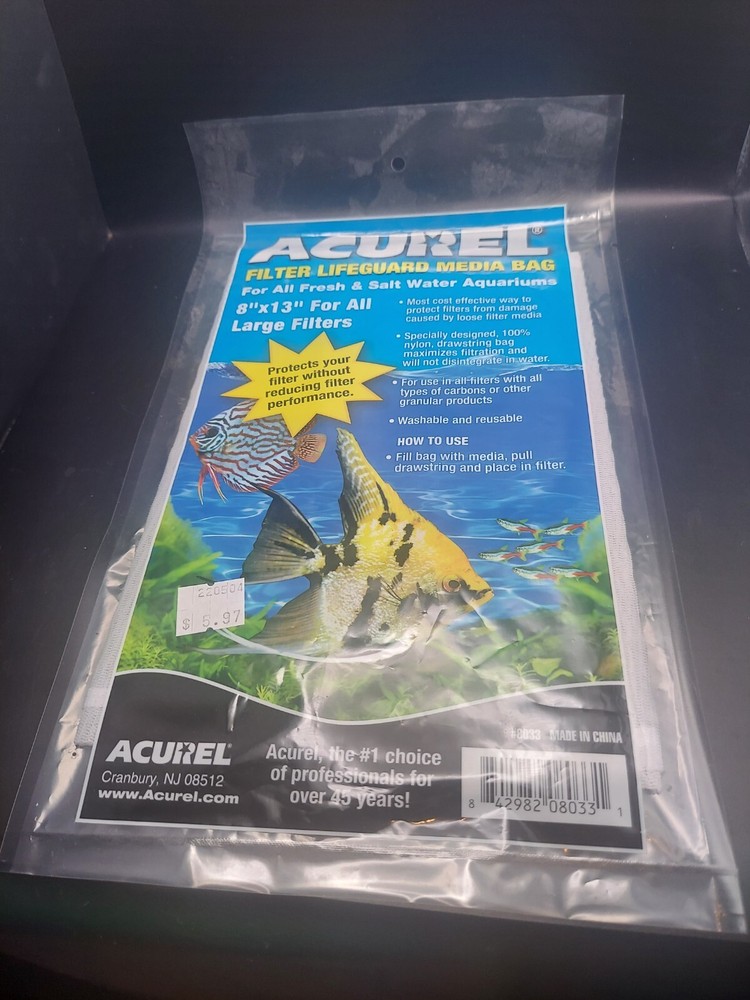 Acurel Drawstring Carbon Filter Bags, 8" x 13"