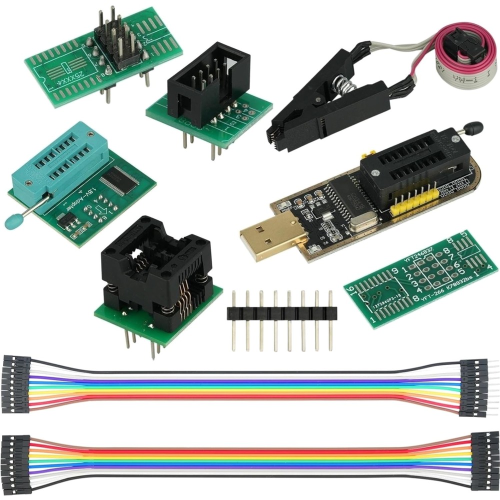 1 Set CH341A Programmer Compatible with for EEPROM Programmer 24 25 Series （3...