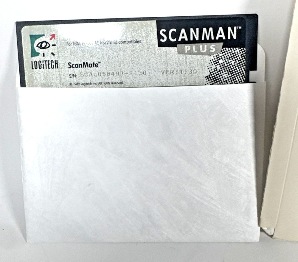 Vtg Logitech Scanman w/ Controller Board, Scanmate & PaintShow Software