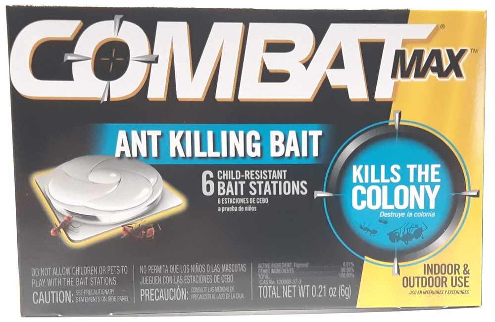 Combat Max Ant Killing Bait 0.21 oz 6 Solid Stations (Pack of 4)