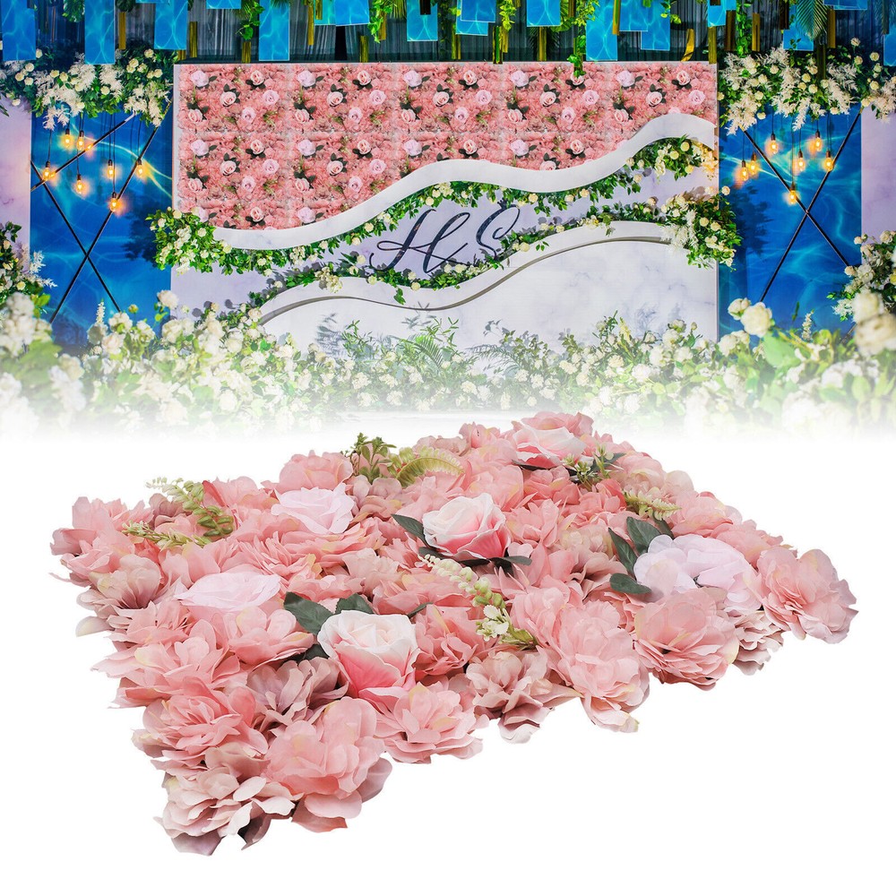 12 Pcs Flower Wall Panel, Artificial Flower Backdrop, Flower Panels for Backdrop