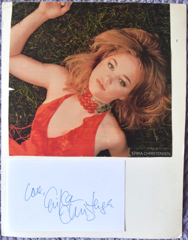 Erika Christensen Hand Signed Card