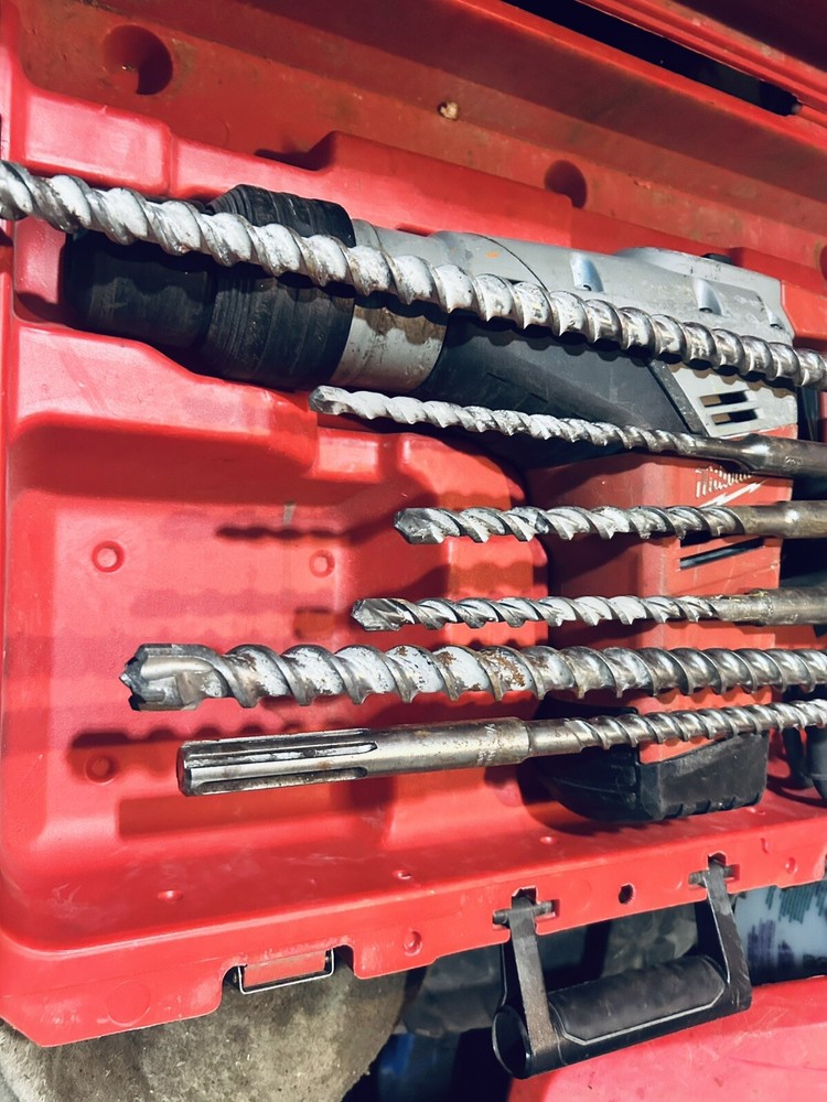 milwaukee rotary hammer drill With Case And Manual. Includes 6 Bits