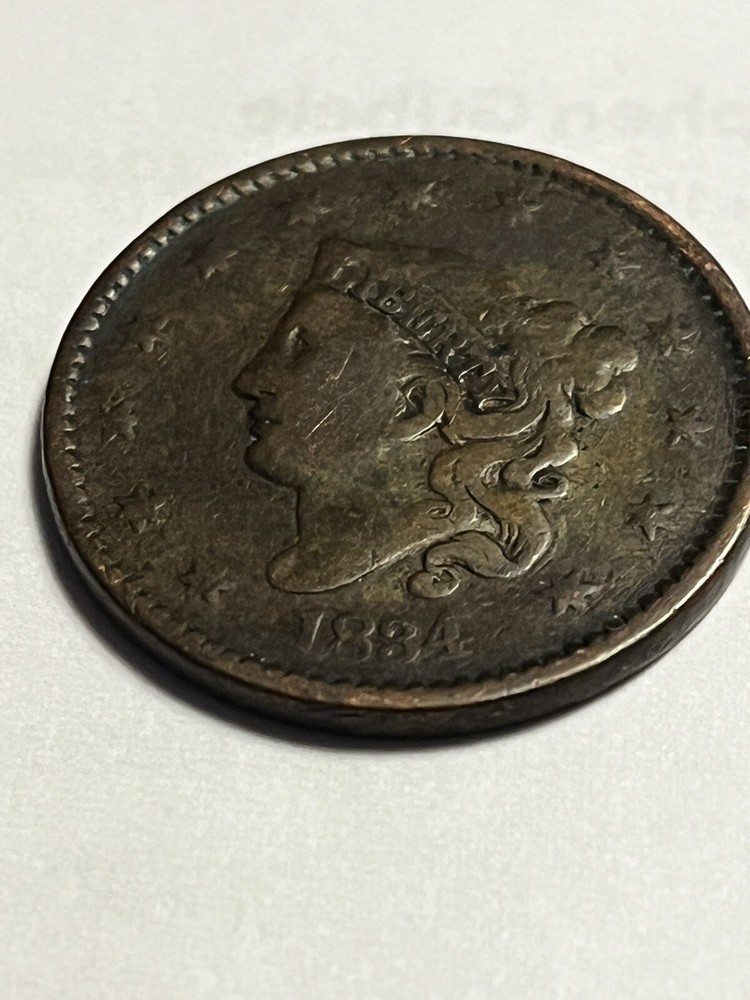 1834 large cent us coins