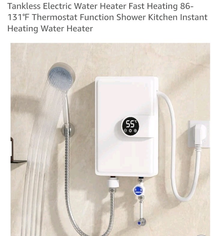 Instant Electric Tankless Water Heater 220V for Bathroom Toilet - Compact