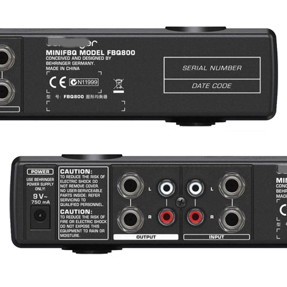 FBQ800 Ultra-compact Graphic EQ Equalizer 9-Band Suppressor Equalizer ProcessopF