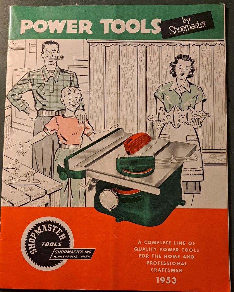 1953 POWER TOOLS catalog BY SHOPMASTER