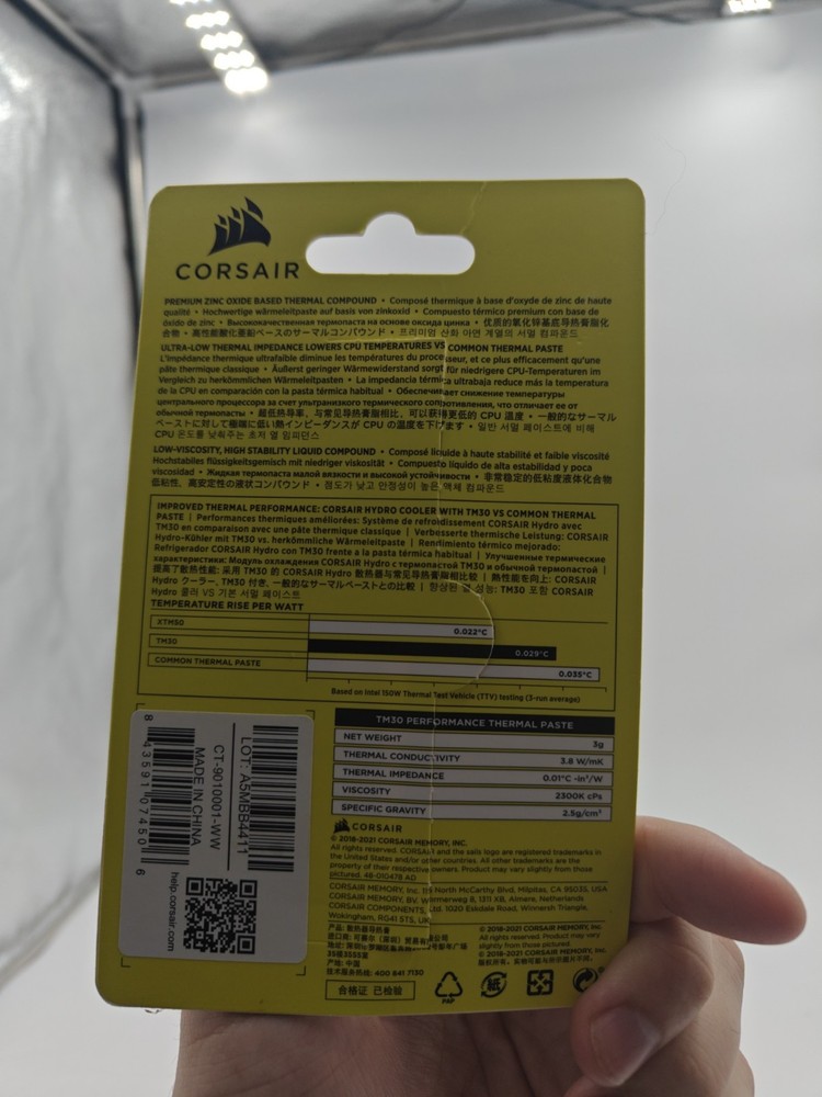 Corsair TM30 Performance Thermal Paste
