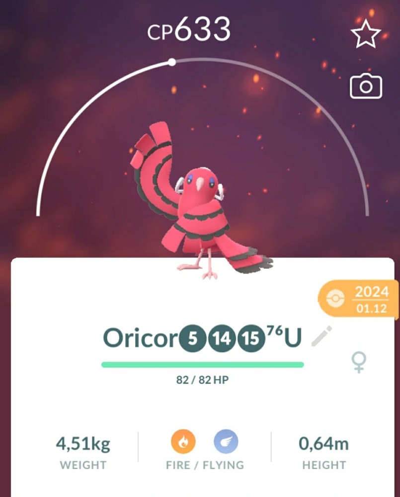 ✨Oricorio ALL FORMS AVALIABLE ✨pokemon go✨