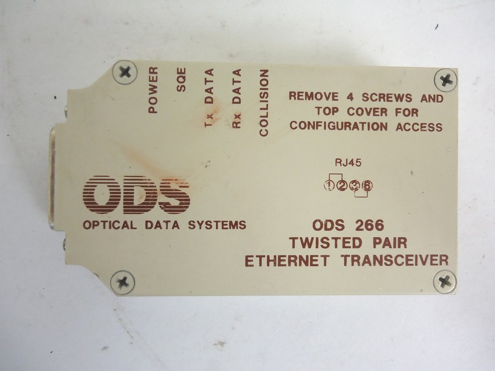 Optical Data Systems ODS 266 Twisted Pair Ethernet Transceiver
