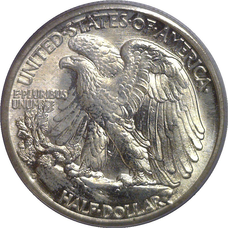 1943-D Walking Liberty Half Dollar PCGS MS-65
