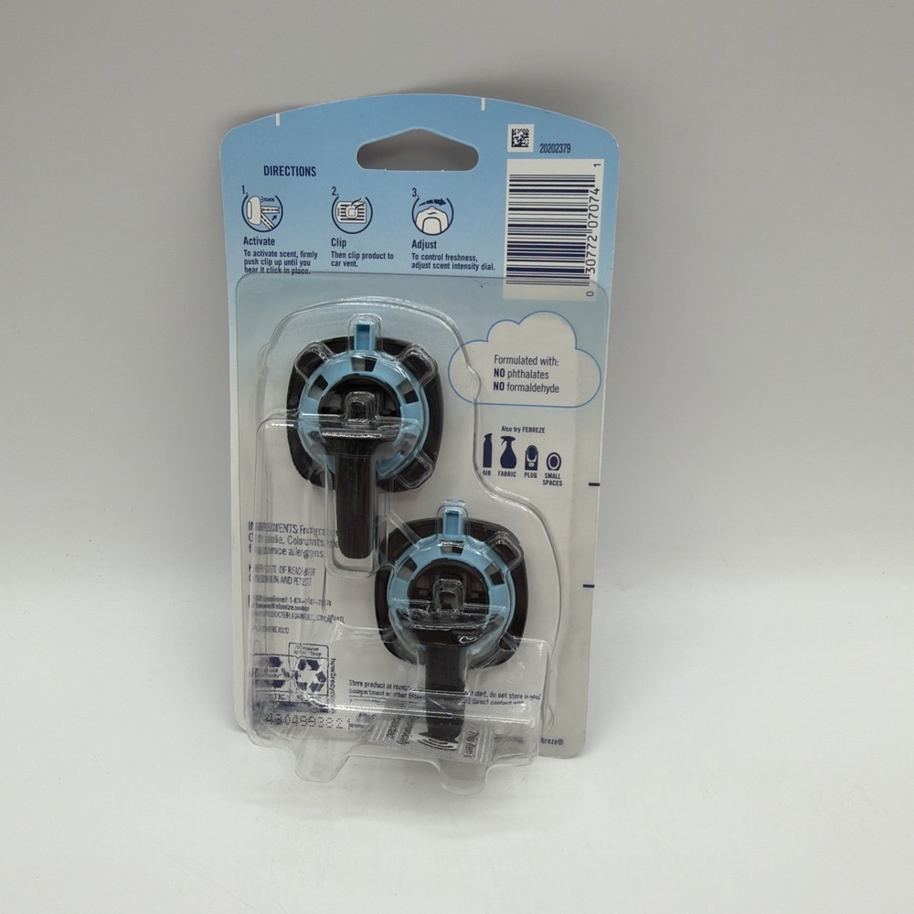 Febreze Car Vent Clip Downy Calm Scent 2 Count 2 Pack