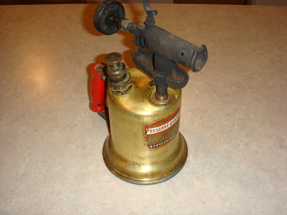 VINTAGE MONTGOMERY WARDS ECLIPSE QUALITY BRASS BLOW TORCH GREAT LABEL