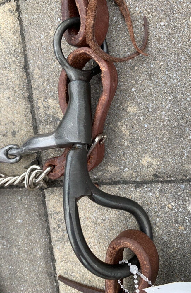 Dutton Smooth Tear Drop BIT & COMPLETE BRIDLE SET Headstall, Reins, & Curb Strap