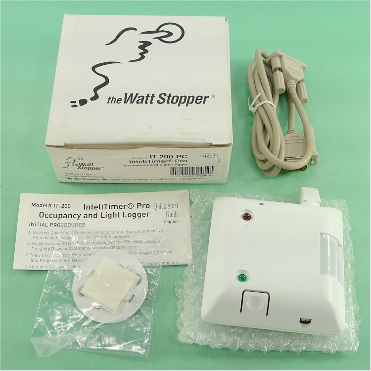 NEW WattStopper IT-200-PC IntelitTimer Pro Occupancy and Light Logger
