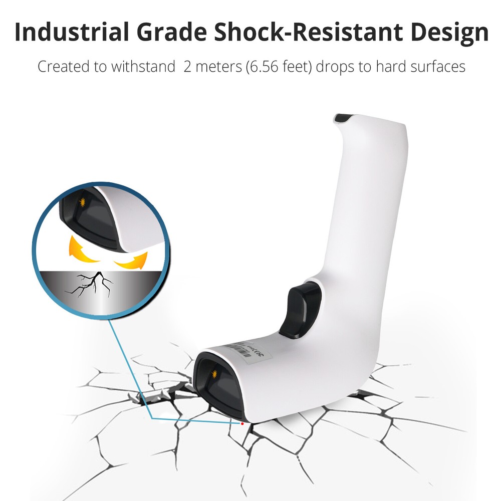 1D/2D Wireless Bluetooth Barcode Scanner: 3-in-1 with stand, USB QR Code Reader