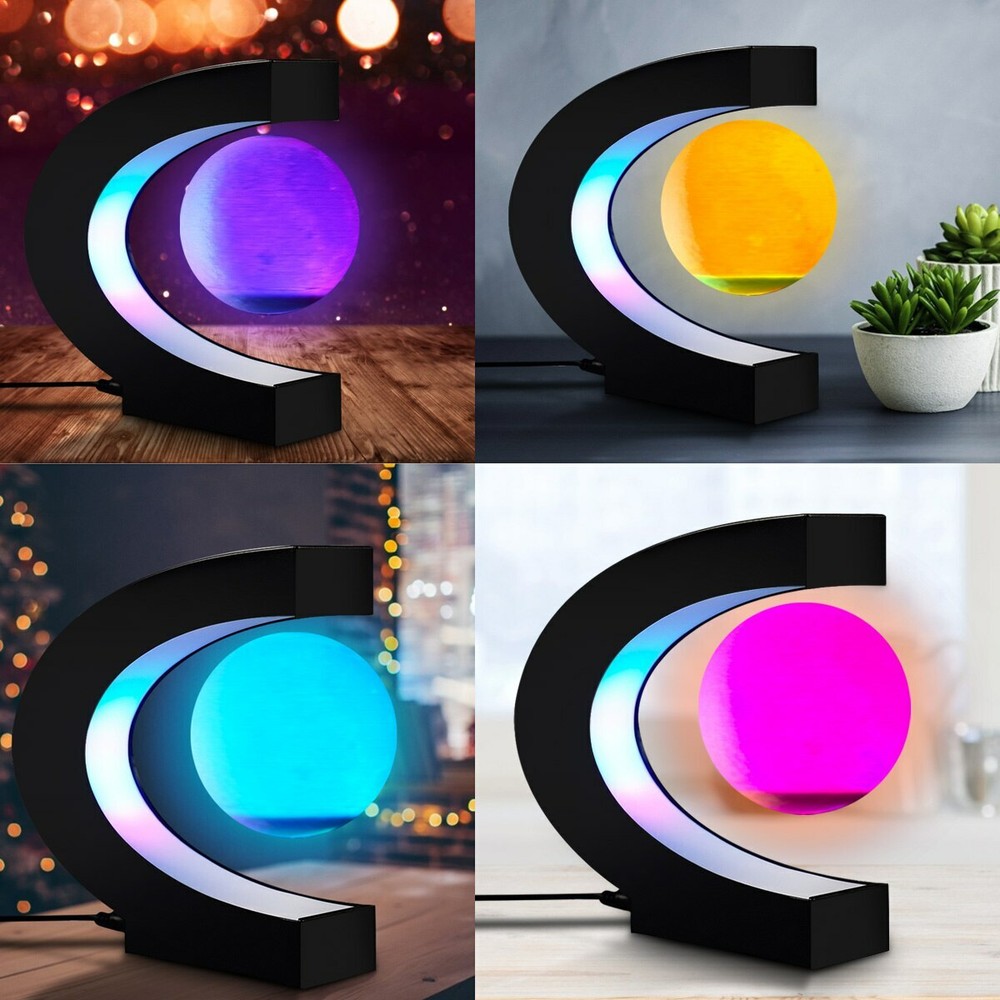 Variable Color 3'' Magnetic Levitation Floating Moon Color Light Home Decoration