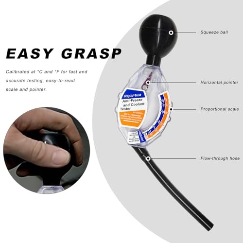 Coolant Tester Accessory, Dial Type Anti-Freeze Hydrometer Car Battery Liquid