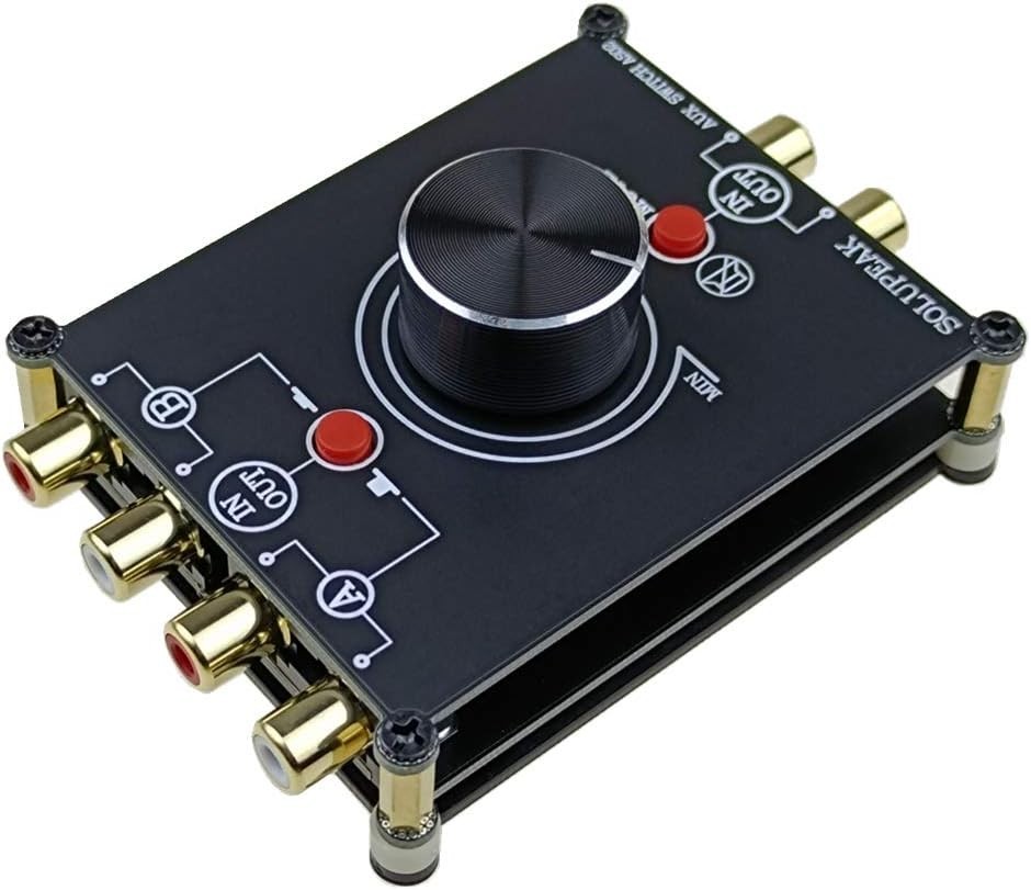 High-Quality 2-Way RCA Switcher with Easy Plug and Play Setup & Volume Control