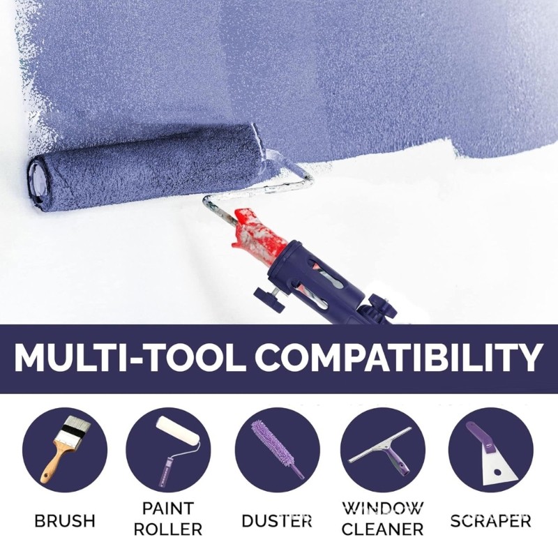 Ergonomic Paint Brush Extender For Angled Ceiling And Wall Surfaces Projects