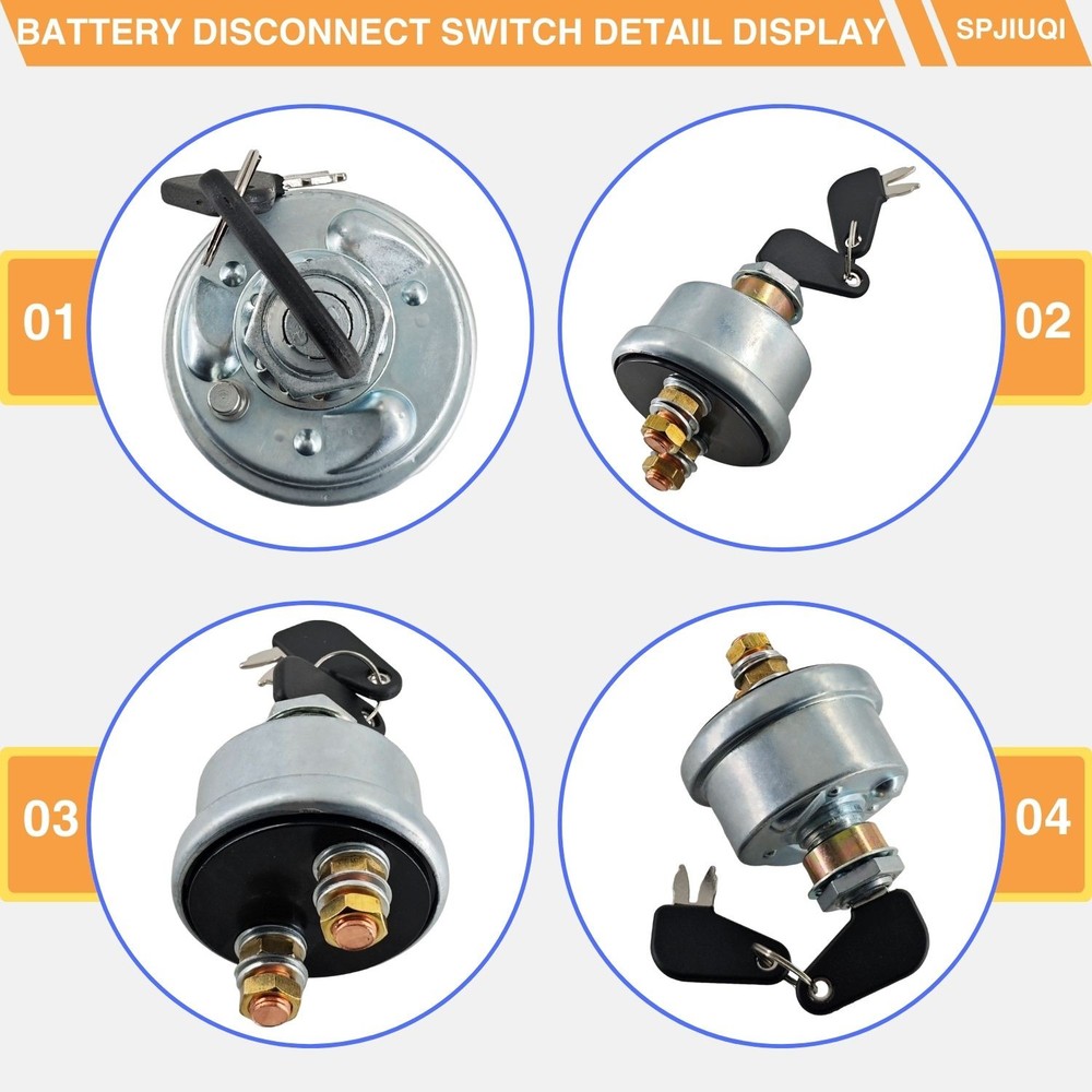 Battery Disconnect Switch for John Deere Case Heavy Construction Model 2484-066