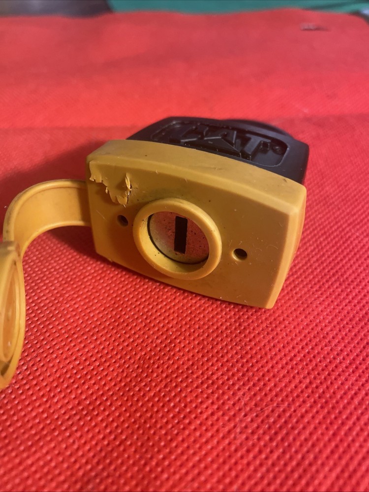 3 Caterpillar CAT Security Padlocks 5 Keys - ALL KEYED ALIKE