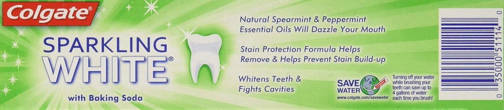 Colgate Sparkling White Mint Zing Gel Toothpaste, 4 Ounce
