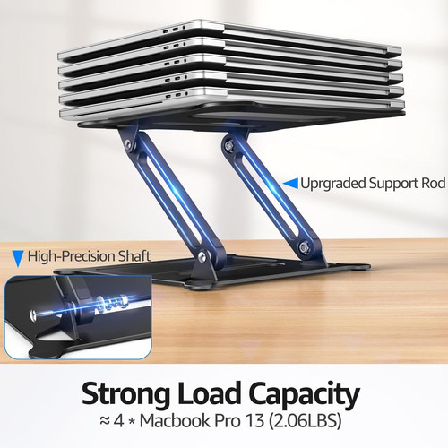 Urmust Laptop Notebook Stand Holder Adjustable Portable A-Black