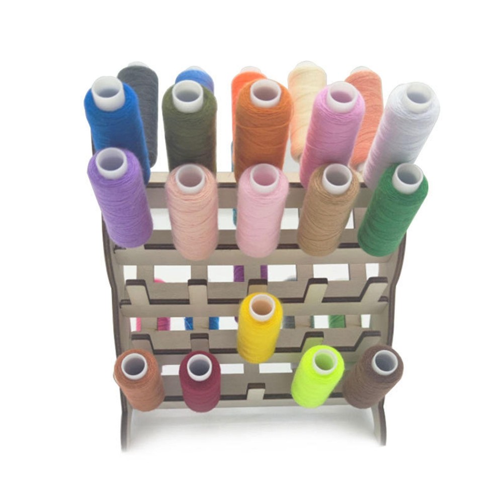 Wooden Thread Spool Rack Sewing Thread Holder Compact
