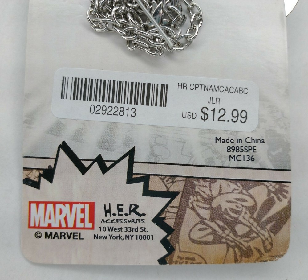 Marvel Comics Necklace Cabochon Pendant New
