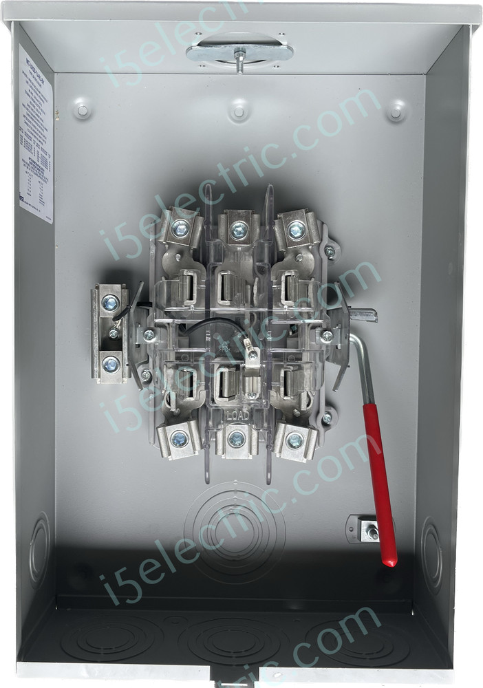 200 Amp Ringless Meter Socket / Base 3 Phase 4 Wire 7 Jaw OH/UG