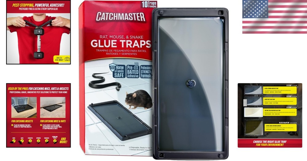 Adhesive Snake & Mouse Traps 10 Pack - Home Defense