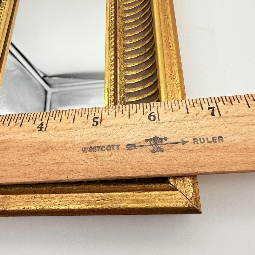 Vintage Thick Rectangular Wooden Mirror