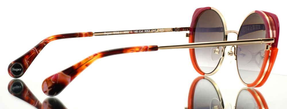 WOOW Super Wild 1 3053 Solid Raspberry Womens Gradient Sunglasses 49-18-140