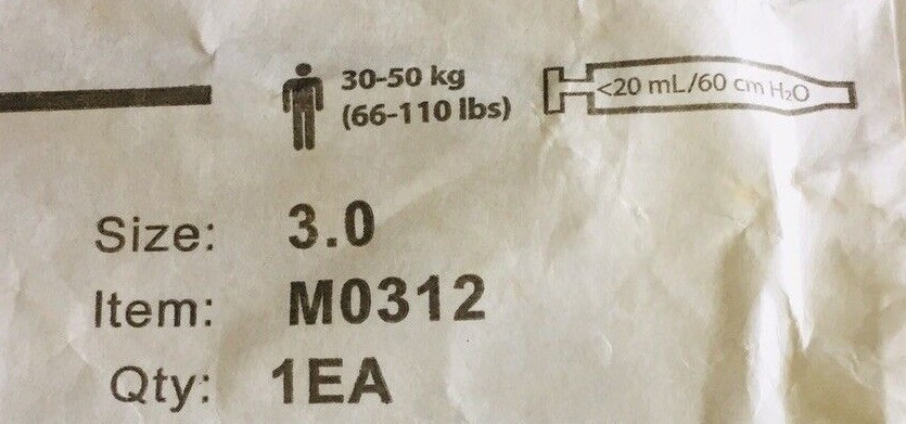 ONE Silicone single use Laryngeal M. Different size