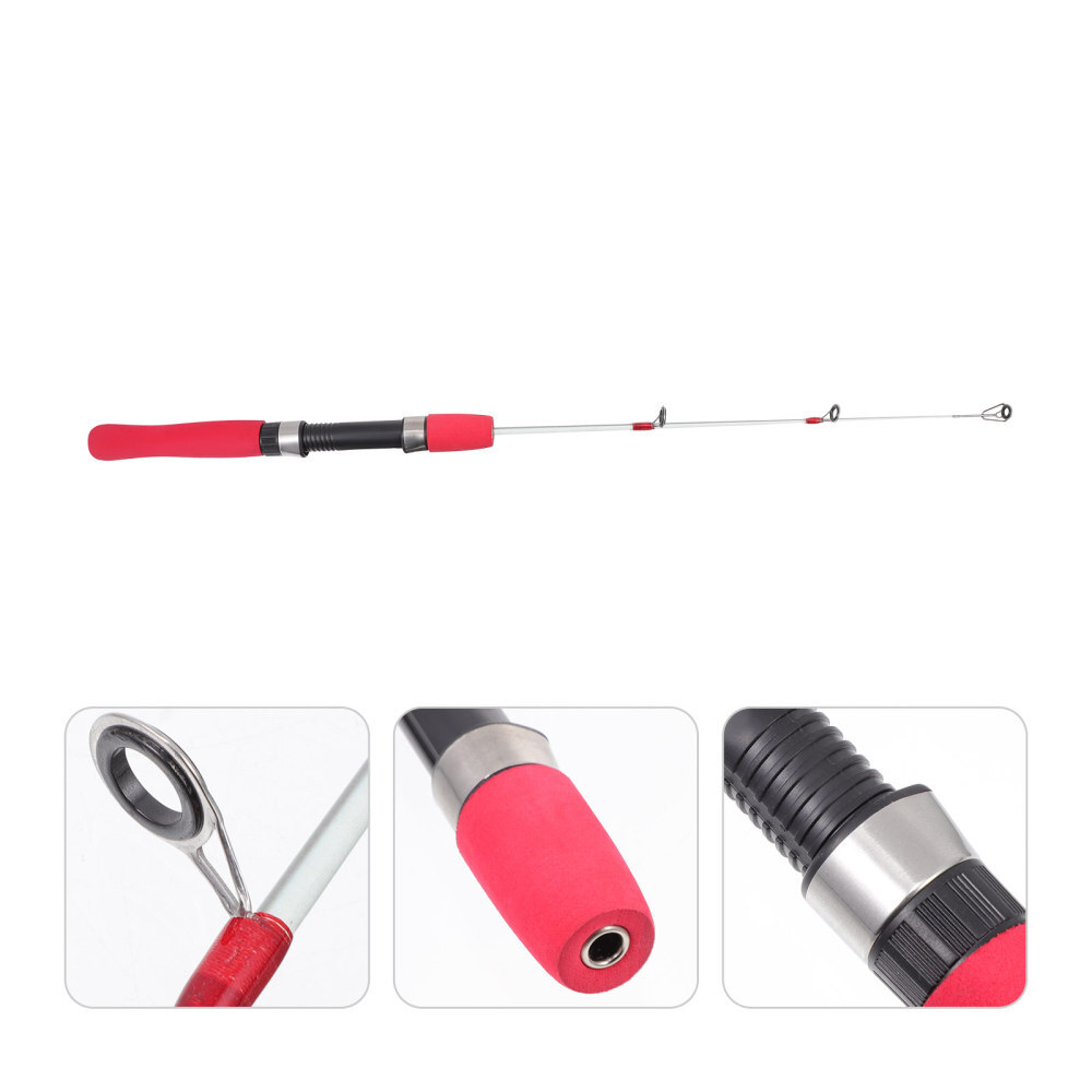 Baitcasting Ice Fishing Rod Lasting Use Comfortable Handle Solid