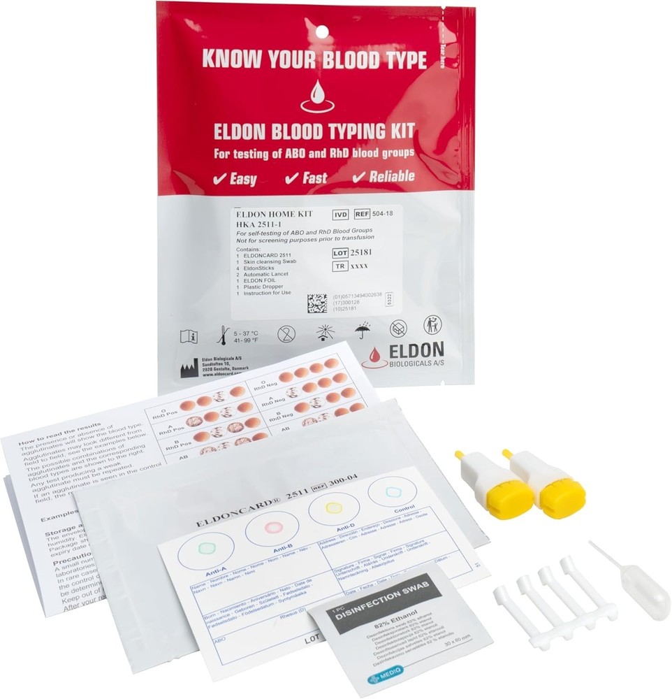 Comprehensive Blood Type Testing Kit - Learn Your Type Safely at Home