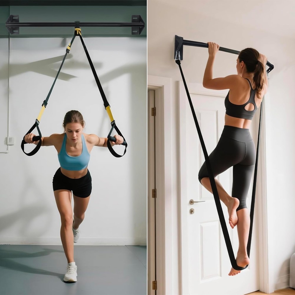 Wall Mounted Pull Up Bar Doorway, Heavy Duty Strength Training Pull-Up & Chin Up