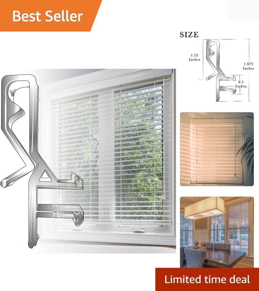 10 Pcs Waterproof Clear Plastic Valance Clips for Easy Window Blind Replacement