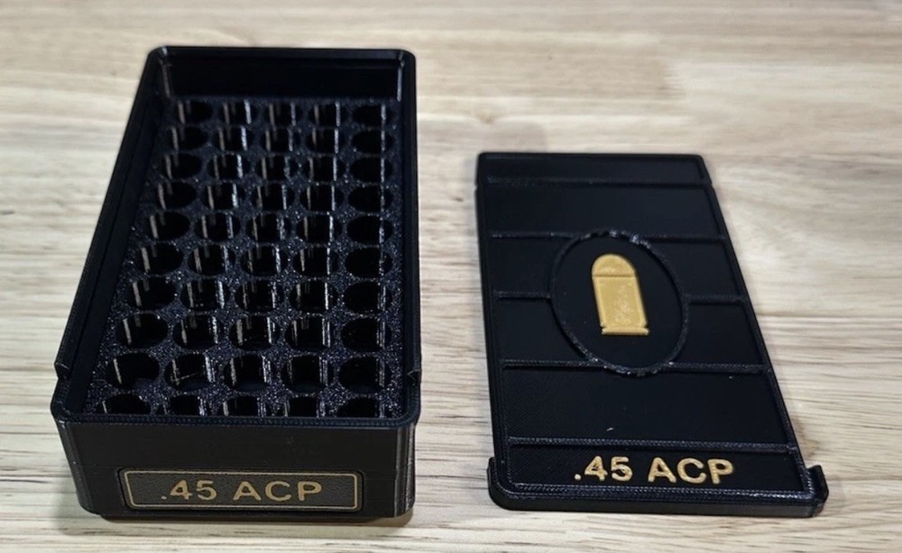 Stackable 45 ACP Auto Ammo Box 50rd Capacity (3 Pack)
