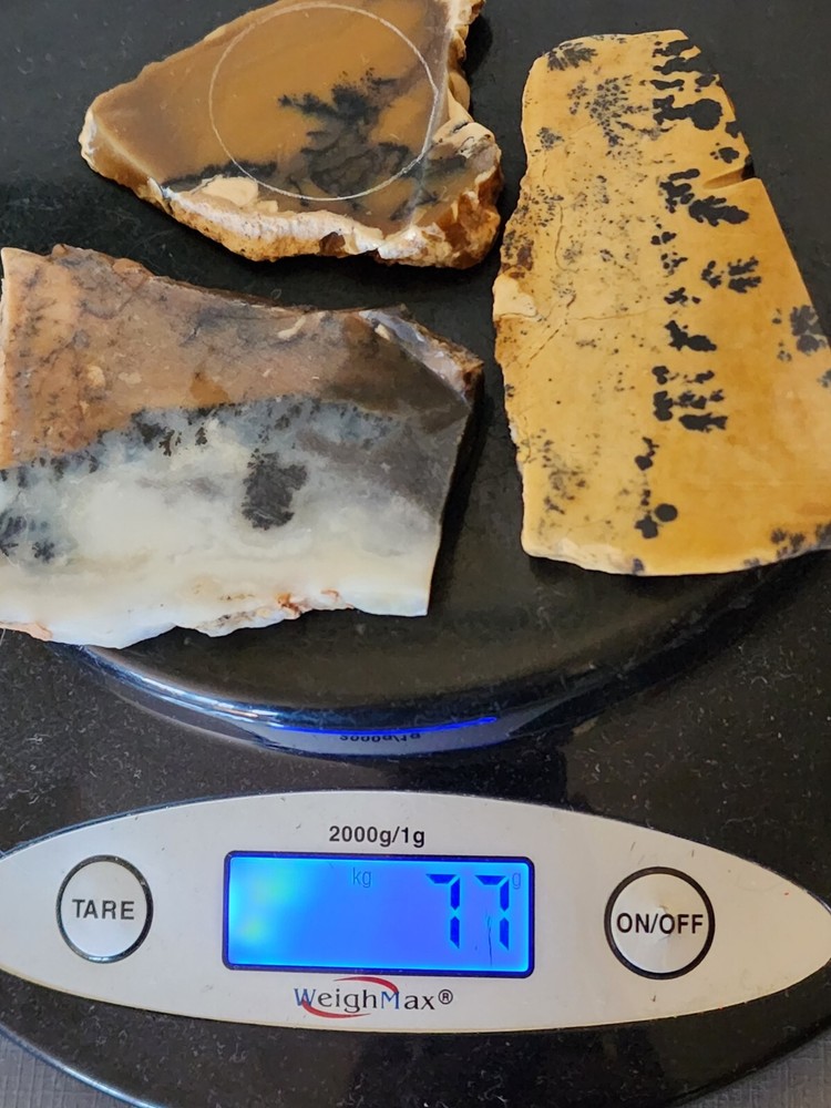 Dendritic Patterned Lapidary Slabs
